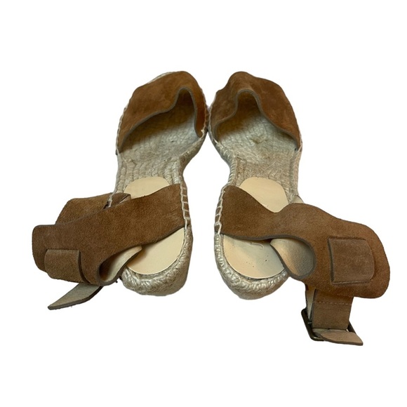 J. Crew Brown Corsica Suede Espadrille Wedge Heels - Size 8 - Picture 4 of 12